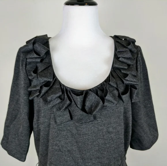 Vintage Julian Taylor Dress Gray Ribbon Career Office Work Business Mad Men - Picture 3 of 8